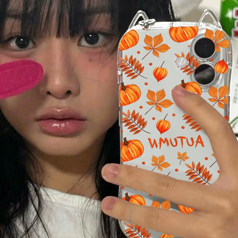 Apple Iphone 15 Pro Max - เคสโทรศัพท์ลายใบไม้ร่วงและฟักทองฤดูใบไม้ร่วงสำหรับ iPhone 17 16 15 14