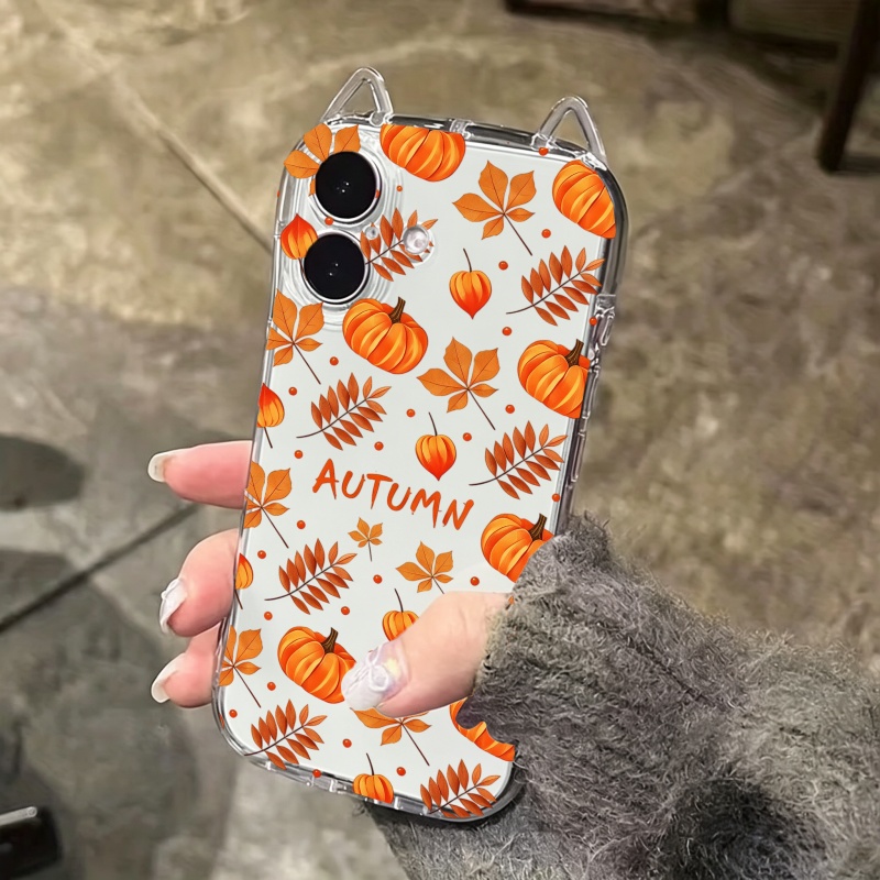 เคสโทรศัพท์ลายใบไม้ร่วงและฟักท - Apple Iphone 15 Pro Max บทวิจารณ์และราคา